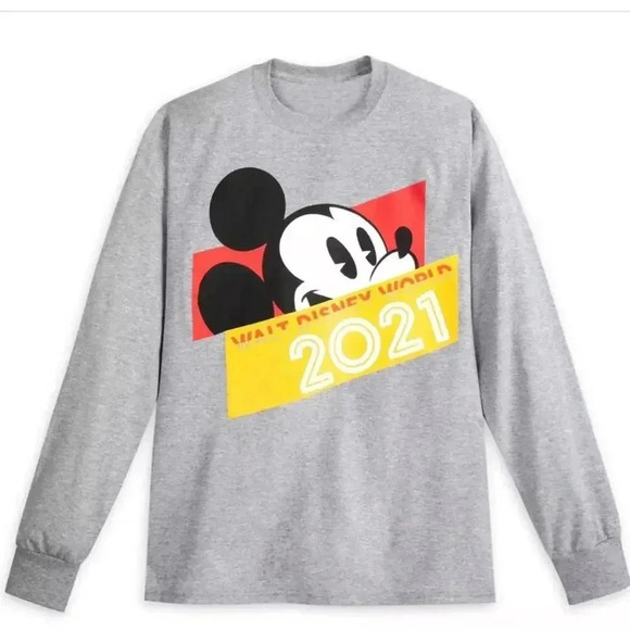Disney Tops - Mickey Mouse Long Sleeve T-Shirt for Adults – Walt Disney World 2021 M NWT